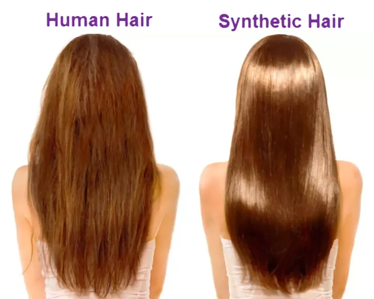 Human hair and synthetic hair