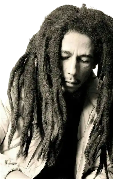 Bob Marley in dreadlocks