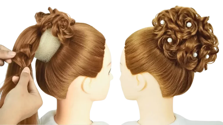 Bun over the thin area style hairstyle for thin hair scalp