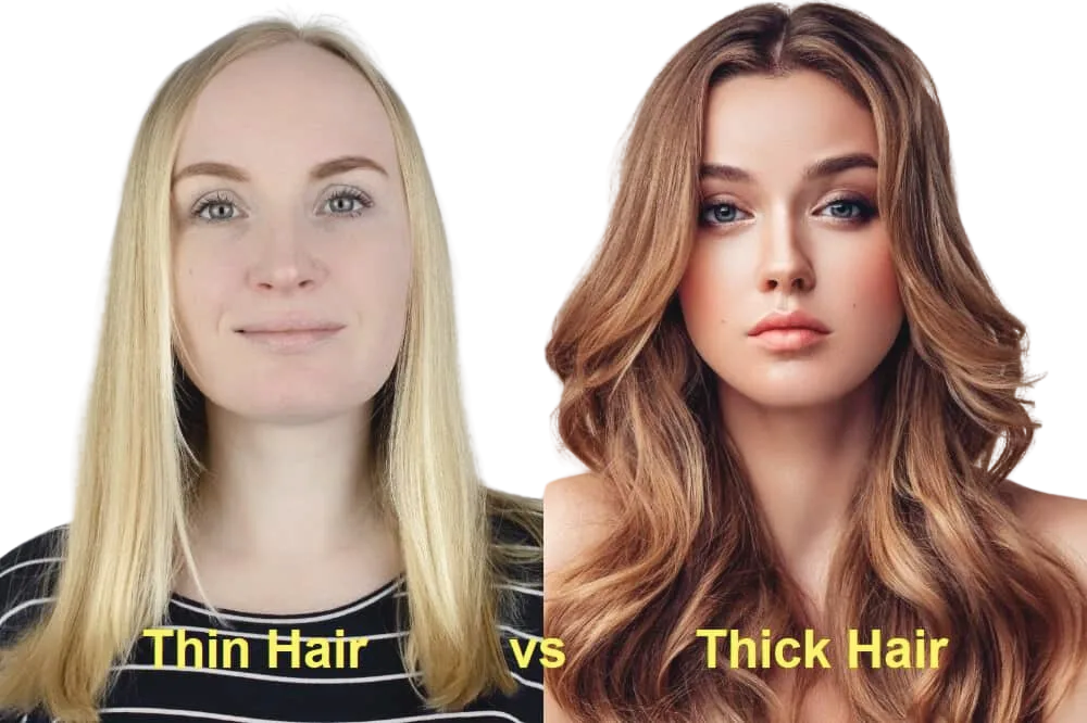 Trigger the difference between thin and fine or thinned hair and hair loss