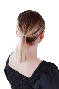 Sleek ponytail style for 16 inch wig