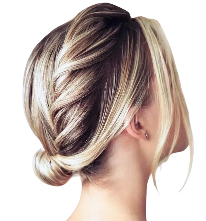 Twisted Updo hairstyle for 16 inch wig