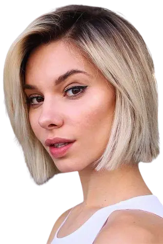 Blunt cut for Short lace front hairstyles