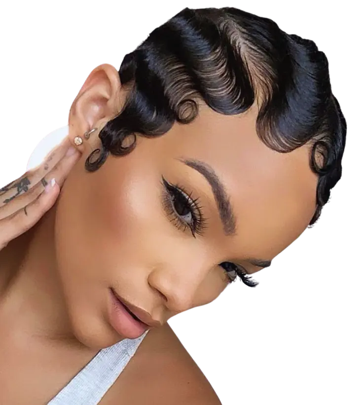 finger waves for Short lace front hairstyles