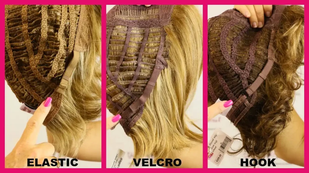 Fit wig to your head by increasing and decreasing wig's velcro, hook strap, and elastic system