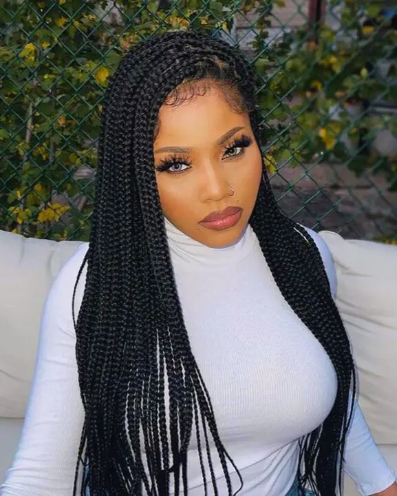 the braided style for lace frontal wigs