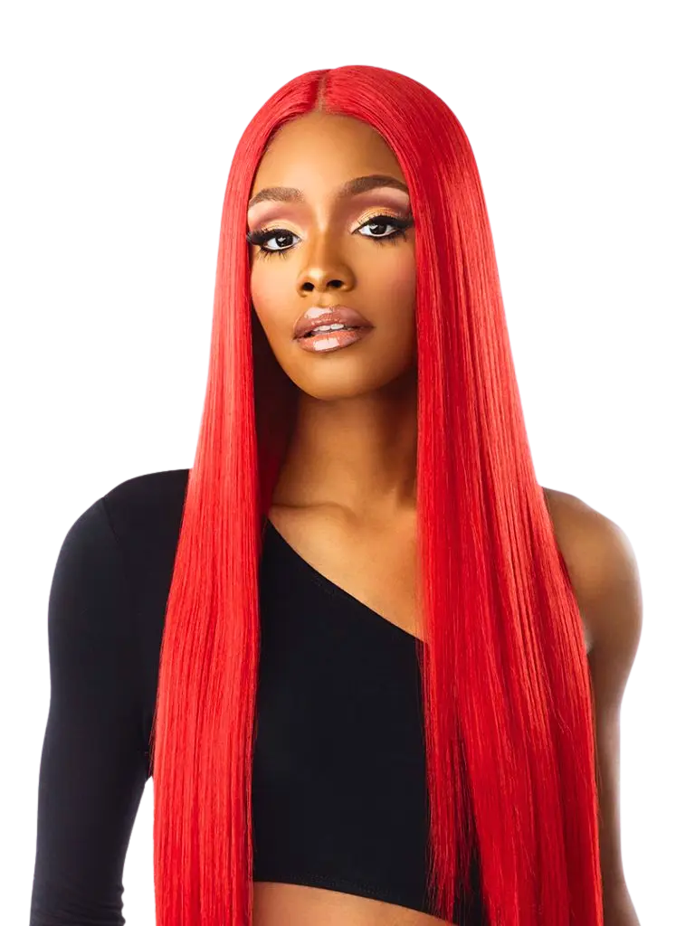 The long, straight style for lace frontal wigs